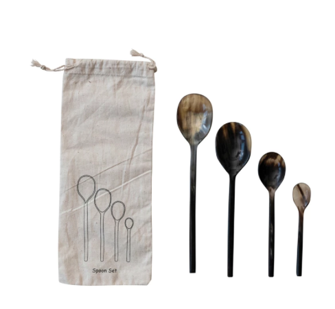 Natural Horn Measuring SpoonsSet of 4