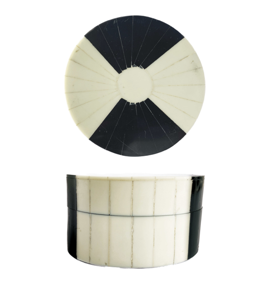 Resin Box w Stripes Round