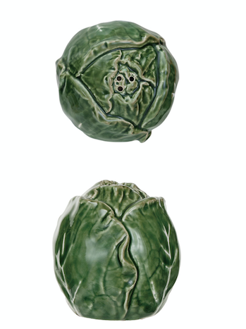 Cabbage Shaped Salt and Pepper Shakers