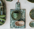 Stoneware Cheese Cutting Board w Leather Tie