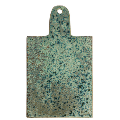 Stoneware Cheese Cutting Board w Leather Tie