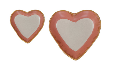 Heart Dish Pink Cream