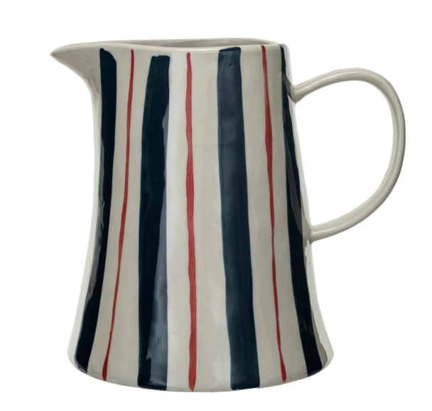 Quart Vase Blue Red White