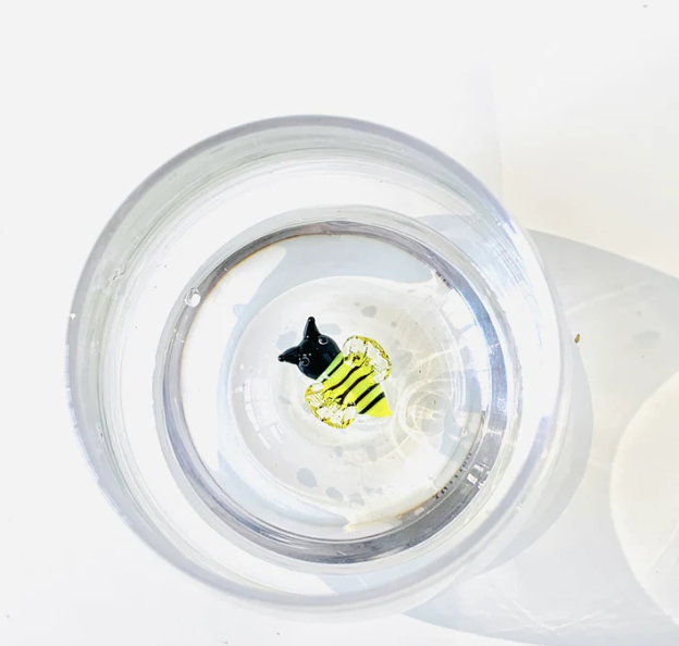 Stemless Wine Glass Bumble Bee