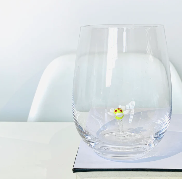Stemless Wine Glass Flower Margarita