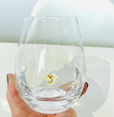 Stemless Wine Glass Flower Margarita