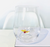 Stemless Wine Glass Yellow Butterfly