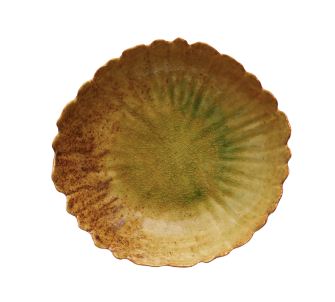 Stoneware Platter Scalloped Edge