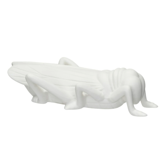 Stoneware Bisque Grasshopper White