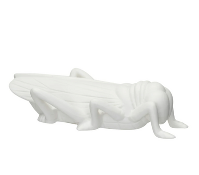Stoneware Bisque Grasshopper White