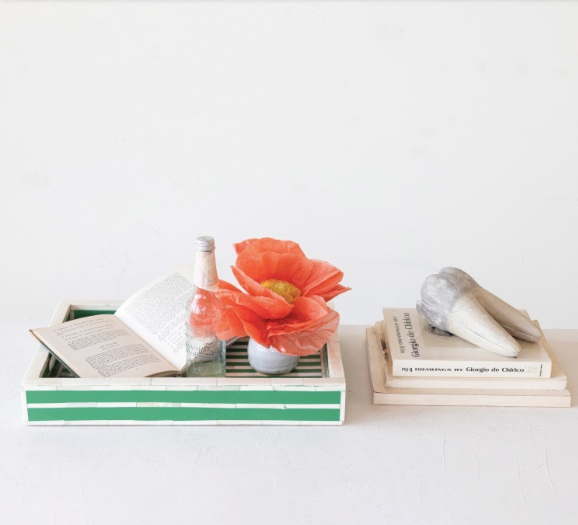 Bone Resin Tray Green