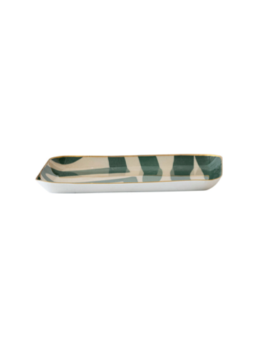 Enameled Metal Tray Abstract