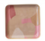 Enameled Metal Tray Abstract Gold Finish Rim