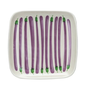 Plate Vegetables Eggplant