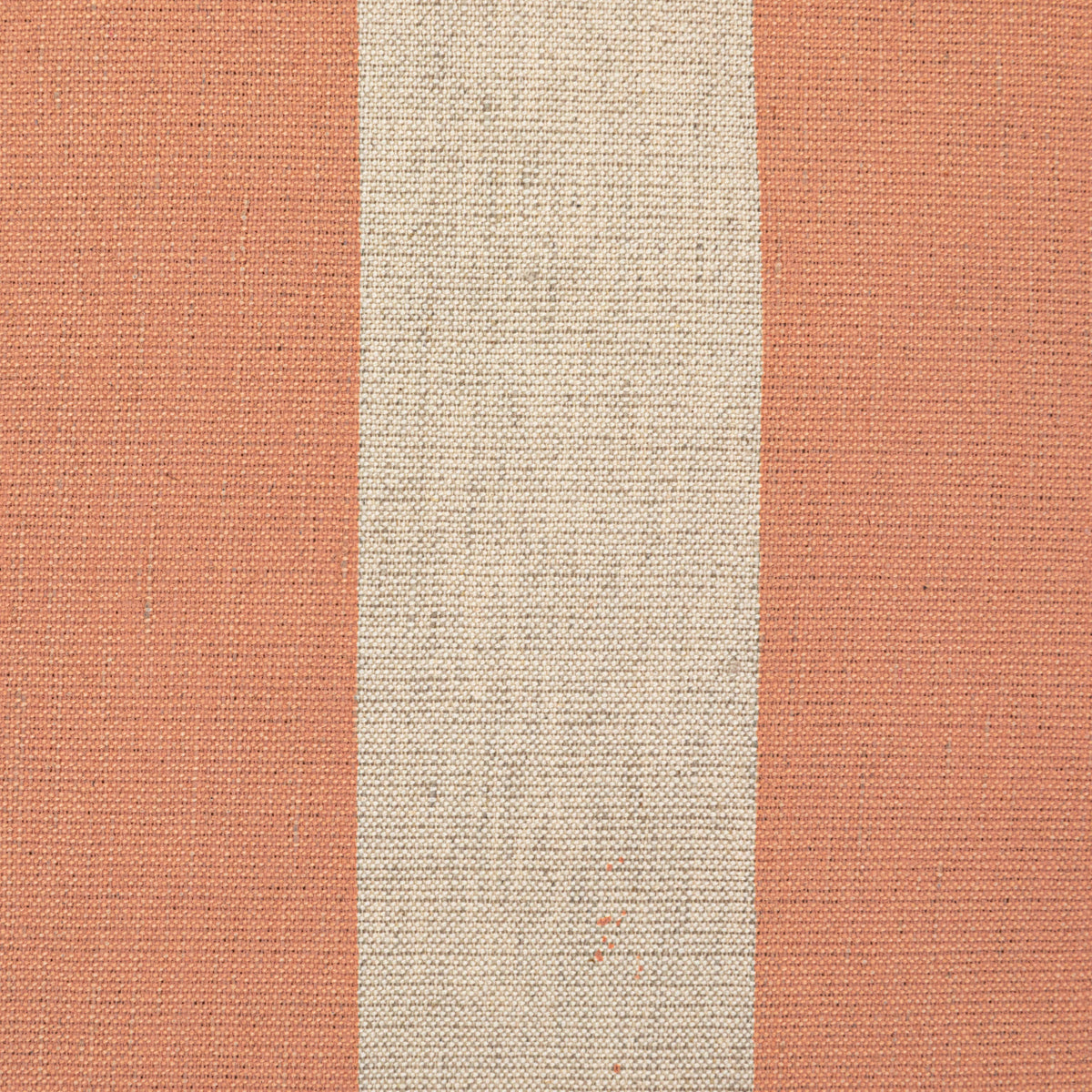 Square Cotton Linen Printed Pillow w Stripes Peach
