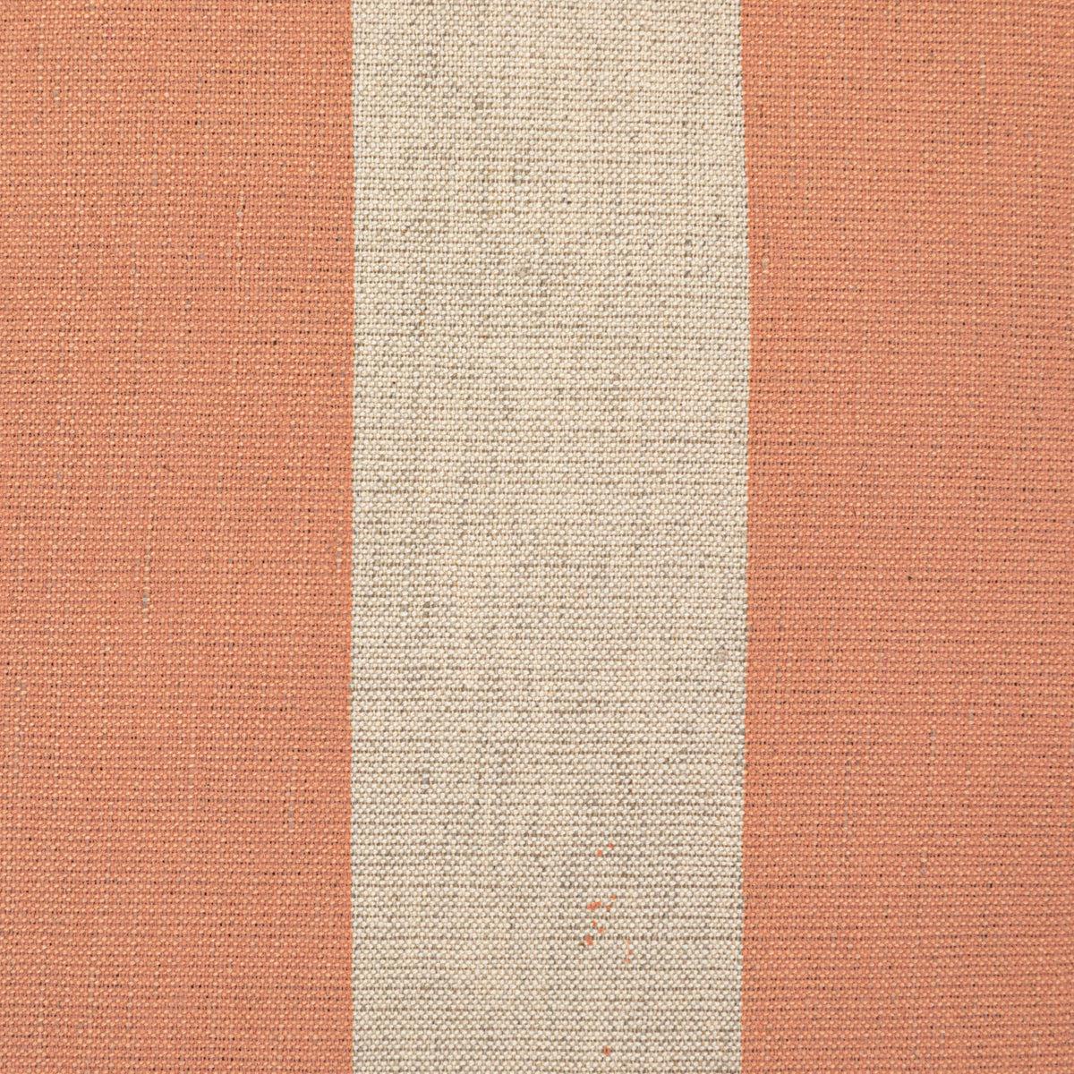 Square Cotton Linen Printed Pillow w Stripes Peach