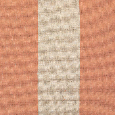 Square Cotton Linen Printed Pillow w Stripes Peach
