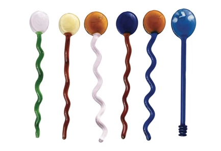 Handmade Glass Spoons in Kraft Box