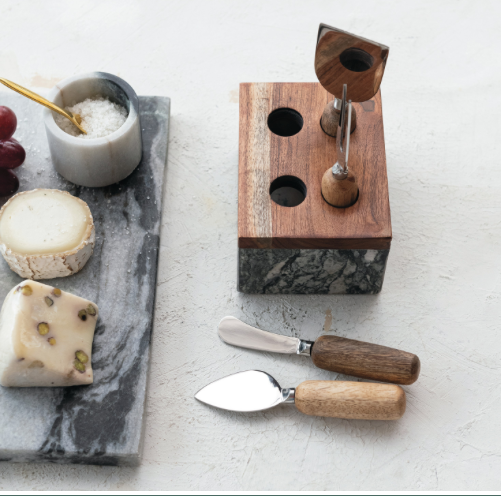 Cheese Servers w Stand Set 5