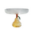 Glass Pedestal w Pear Shaped Base