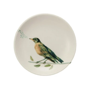 Stoneware Dish w Bird