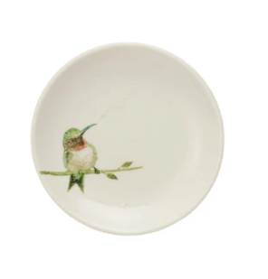Stoneware Dish w Bird