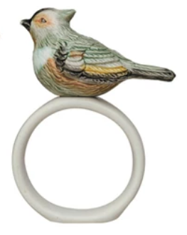 Napkin Ring w Perched Bird