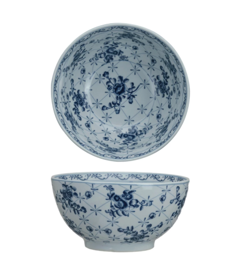 Porcelain Bowl w Botanicals