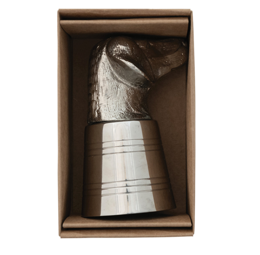 Cast Aluminum Stainless Steel Dog Head Jigger
