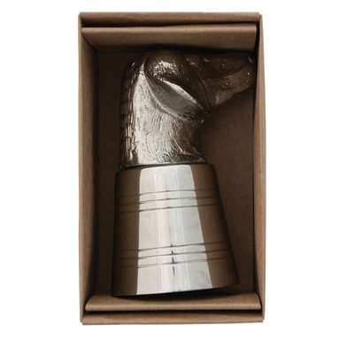 Cast Aluminum Stainless Steel Dog Head Jigger