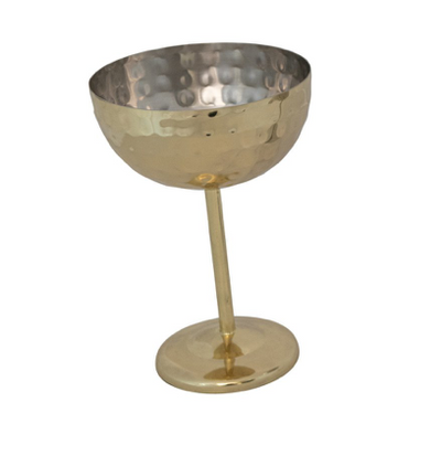 Hammered Stainless Steel Coupe Glass