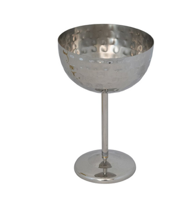 Hammered Stainless Steel Coupe Glass