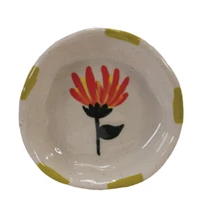 Stoneware Dish Flower