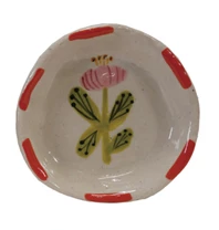 Stoneware Dish Flower
