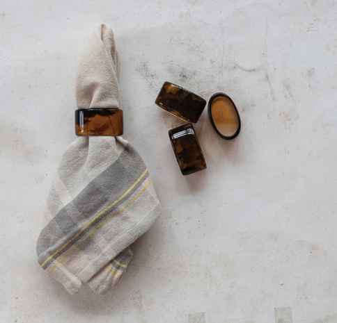 Napkin Rings Tortoise Set