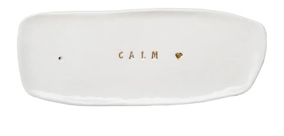 Incense Holder with Gold Electroplating Calm