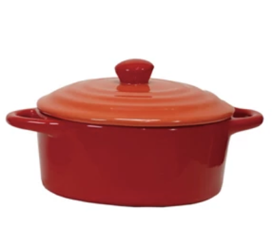 Cup Stoneware Two Tone Red