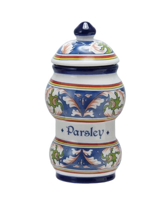 Canister with Design Spice Name Parsley