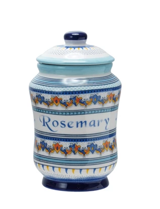 Canister with Design Spice Name Rosemary