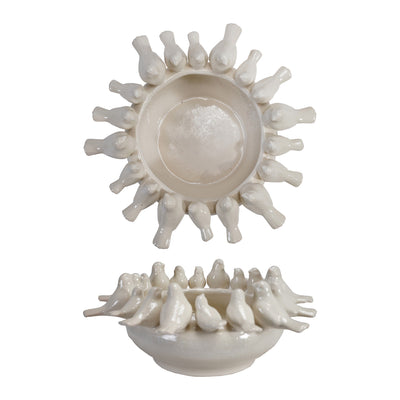 Bowl Planter with 3D Birds