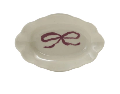 Dish with Bow Red
