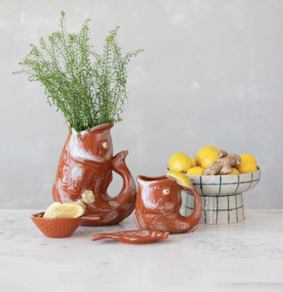 Fish Shaped Pitcher Orange