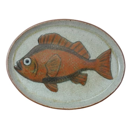 Plate with Sea Life Fish