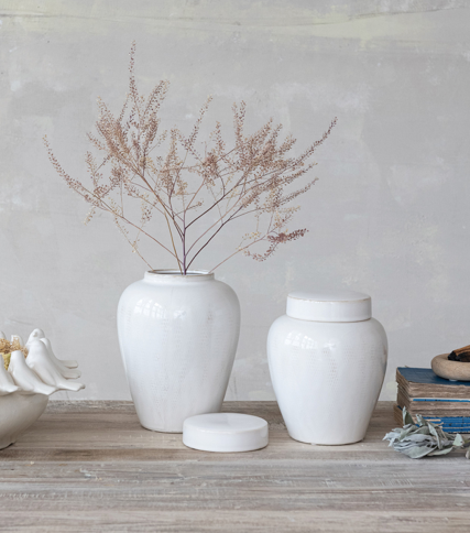 Ginger Jar with Lid 7in