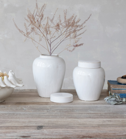 Ginger Jar with Lid 6in