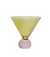 Two Tone Martini Glass with Ball Stem