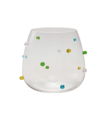 Drinking Glass with Raised Dots 16oz