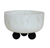 Marbled Resin Bowl Ball Feet White Black