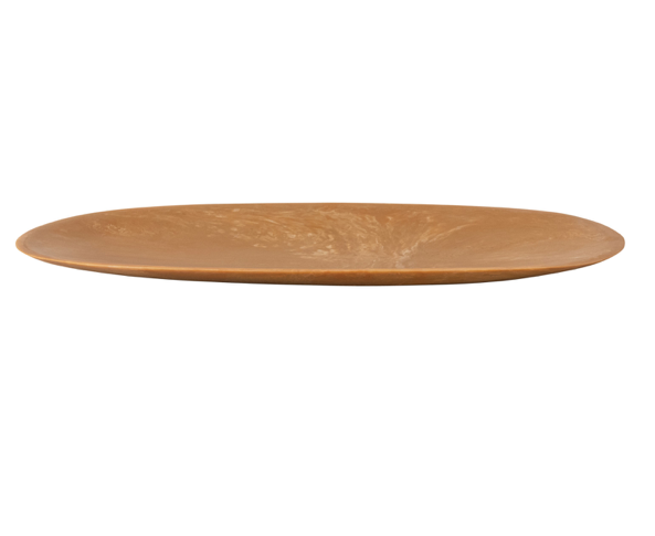 Marbled Resin Platter Brown