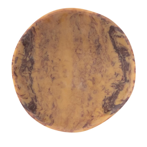Marbled Resin Bowl Brown